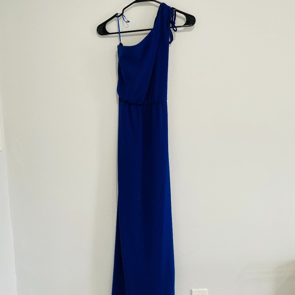 Trina Turk Women's Electric Blue Toga Long Dress